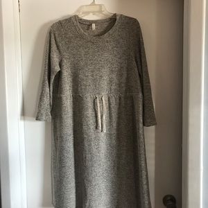 Soft gray maternity dress